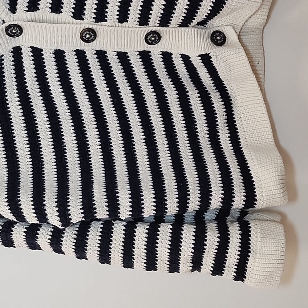 Barbour Sandgate Knitted Cardigan Women's Multi Stripe  Size 6 - Picture 8 of 16